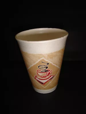£12.76 • Buy 100 X 12oz  Drinking Cups (Printed Cafe G) Foam Polystyrene COFFEE TEA(0822/10) 