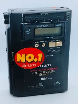 Untested Aiwa J 505 MK II Walkman Cassette Player BBE No Battery To Test • $500.35
