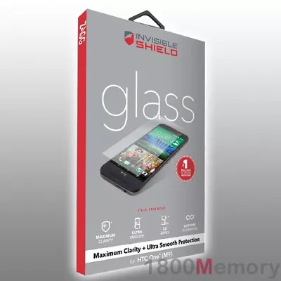 $18.91 • Buy ZAGG InvisibleShield Premium Tempered Glass Screen Protector 9H For HTC One M9