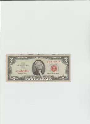 Vintage Two Dollar 1963 $2 United States Note Jefferson Red Seal Usn • $14.50