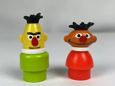 Vintage Fisher Price Little People Sesame Street Bert And Ernie Figures -A • $14.99