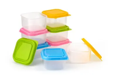 Mini Food Storage Containers With Lids Baby Weaning Feeding Snack Pots Sets • £6.49