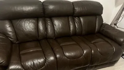 Leather Electric Recliner Sofa 3 2  • £800