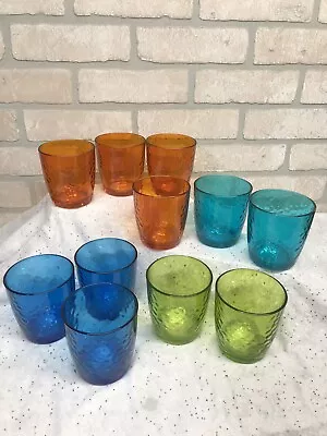 Vintage Colorful Jewel Tone Textured Glass Tumblers ~ PIck Your Color! • $6.99