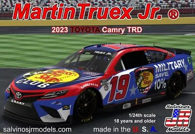 Martin Truex Jr Bass Pro Shops Patriotic 2023 Toyota Camry  1:24 Model Car Kit • $37.95