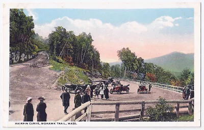 Mohawk Trail Massachusetts Hairpin Curve Vintage Postcard #1012 • $3.95