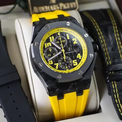 Audemars Piguet Royal Oak Offshore 42mm COMPLETE BumbleBee Forged Carbon 26176FO • $24175