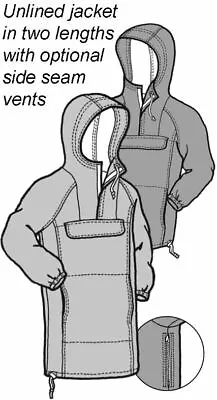 Men's Coast Range Anorak Jacket Coat #126 Sewing Pattern (Pattern Only) Gp126 • $8