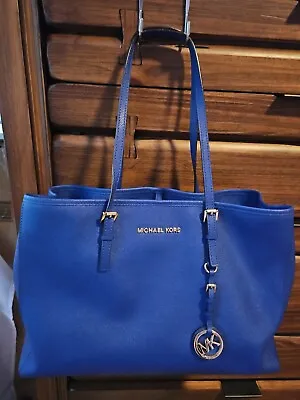 Michael Kors Royal Blue Tote Bag Saffiano Leather Mint CONDITION • $90