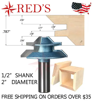 Tideway Carbide IND RC03052408 3/4  Lock Miter Joint 1/2  Shank Router Bit • $18.99