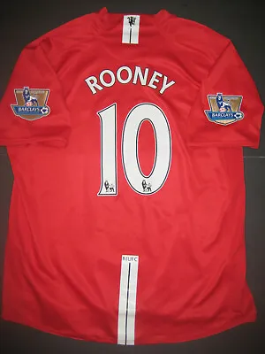 $279.99 • Buy 2007-2009 Nike Manchester United Wayne Rooney Jersey Shirt Kit Maglia England