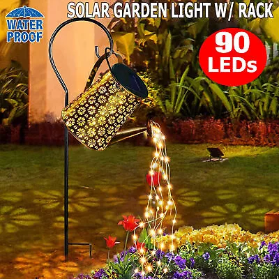 £15.78 • Buy New Solar Powered Garden Watering Can 90 Led String Light Outdoor Art Lamp Decor