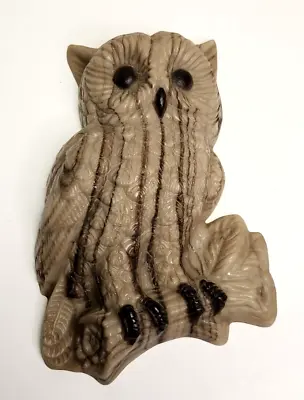 Vintage Mt St Helens Ash Owl Wall Plaque Hanging Aprox 7.5  By 4.5  • $17.99