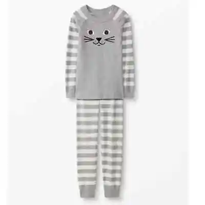 New Hanna Andersson 100% Organic Cotton Gray Cat Pajamas Size 140 10 NWT • $29