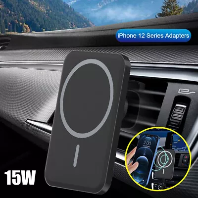 Magnetic Wireless Car Charger Mount Holder Fr IPhone Magsafe 15 14 13 12 Pro Max • £9.99