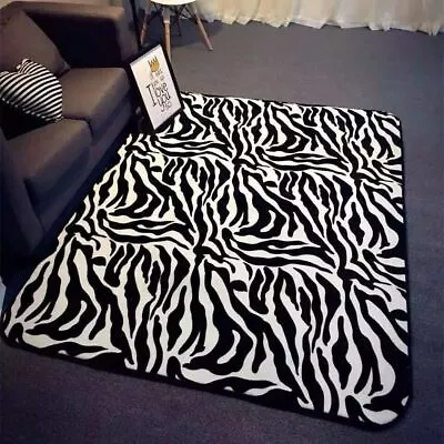 Zebra Geometric Printed Carpets For Living Room Non-slip Area Rugs For Bathroom • $80.78