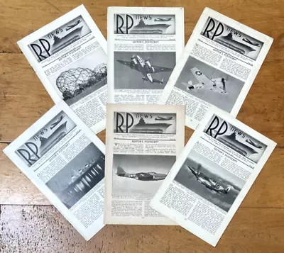 1945 World War 2  'RP News' Aeroplanes & Ships WWII Real Photo Magazines X 6 • £20