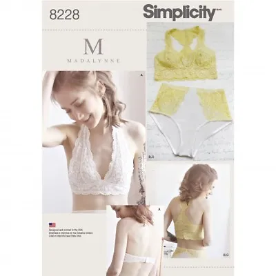 Simplicity Ladies Sewing Pattern 8228 Lingerie Soft Cup Bras & Panties Kn... • £12.49