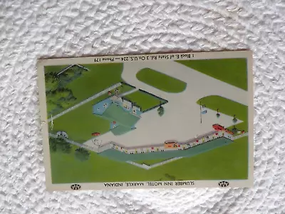 Postcard Markle Indiana Slumber Inn Motel US 224 Tichnor Chrome • $5
