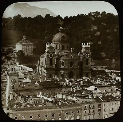 £15 • Buy ANTIQUE Magic Lantern Slide COLLEGIATE CHURCH SALZBURG C1900 PHOTO AUSTRIA