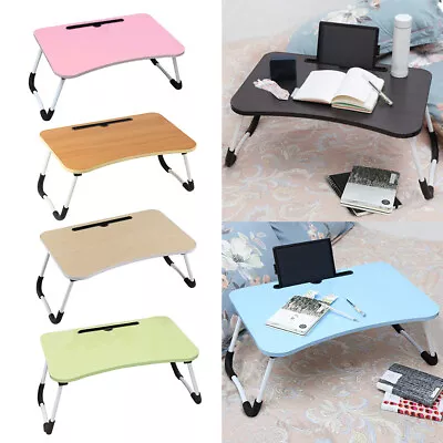 Portable Laptop Desk With Folding Legs Lap Bed Sofa Breakfast Tray Computer Desk • £12.95