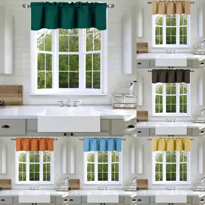 1pc Blackout Small Valance Window Dressing Topper 54  Wx18  L Kitchen/bathroom • $8.25