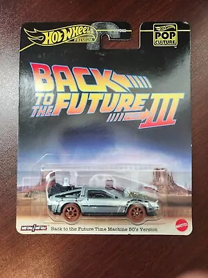 Hot Wheels Premium Back To The Future III DeLorean 1955 Silver 1/64 Pop Culture • $7.99