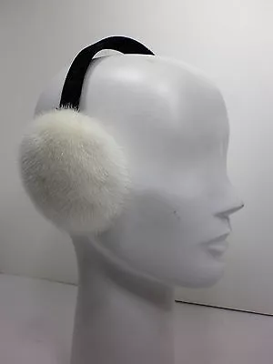 Real White Mink Fur Earmuffs New • $49.95