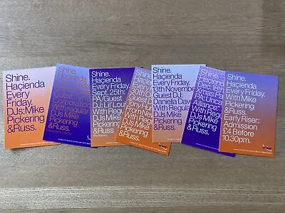 HACIENDA ‘SHINE’ Series Of 7 Flyers Original Mint Condition • £29