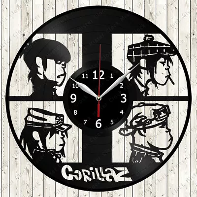 Gorillaz Vinyl Record Wall Clock Decor Handmade 152 • $24.98