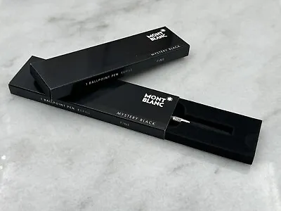 Mont Blanc Ballpoint Pen Fine Refill -  Black Exp Jan 16 Lot Of Two • $12.99