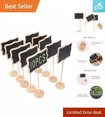 10 Pack Mini Chalkboards Signs - Wood Labels For Buffet Food Weddings Parties • $13.99