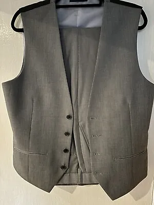 Men’s Next Trouser And Waistcoat Set 34L Slim Fit. • £12