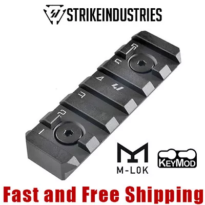 Strike Industries LINK 6-Slot Picatinny Rail Section Fit KeyMod & M-LOK Socket • $25.95