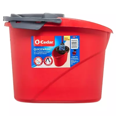 O-Cedar QuickWring Bucket 2.5 Gallon Mop Bucket With Wringer Red • $15.99