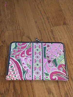 VERA BRADLEY Fuchsia Pinwheel Pink Paisley Photo Book Case Pocketbook Purse 💗 • $23