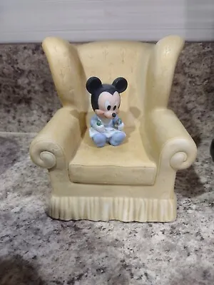 Disney 1984 Baby MICKEY MOUSE Chair Ceramic Coin Bank By New Arrivals Vintage $$ • £38.57