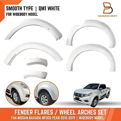 Qm1 Nissan White Fender Flares Arch For Navara Np300 D23 St St-x Widebody 15-19 • $577.50