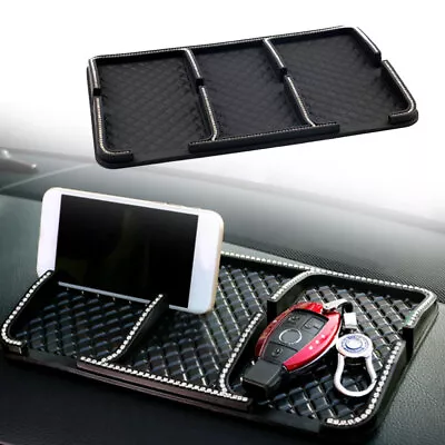 1x Car Non-Slip Mat Dashboard Rhinestone Anti Slip Pad Dash Sticky Phone Holder • $17.80