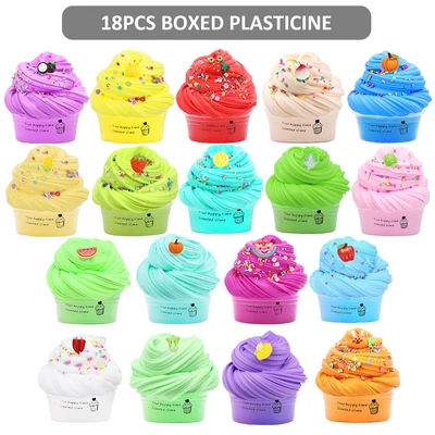 $34.07 • Buy 18 Pack Slime Kit 50ml Fruit Cake Slime Kit Soft And Non-Sticky Fluffy Slime Toy
