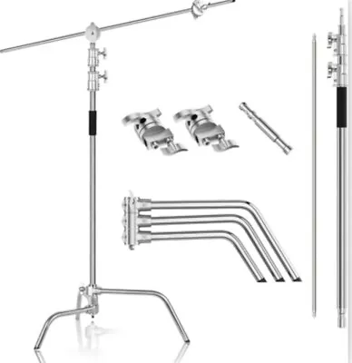 EMART Heavy Duty C Stand Max Height 3 M/ 10 Ft Adjustable Photography Stand • £95