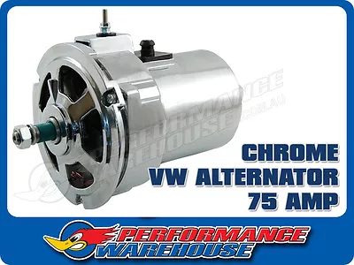 $122.76 • Buy EMPI Style Chrome VW Bug Bus 75 AMP Alternator Type 1 & 2 Volkswagen