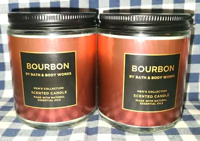 ALL NEW 2-Pack Men's BOURBON 25-45 Hours Single Wick Candle Bath & Body Works • $28