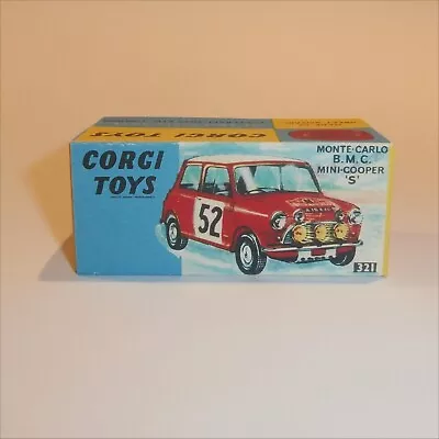 Corgi Toys 321 Monte-Carlo Mini Cooper #52 Repro Box • $8.99