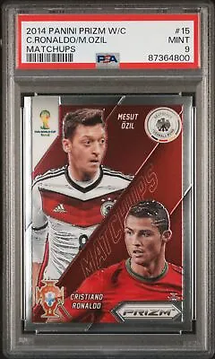 2014 Panini Prizm World Cup Matchups Matchups #15 C.Ronaldo/M.Ozil PSA 9 • $44.99