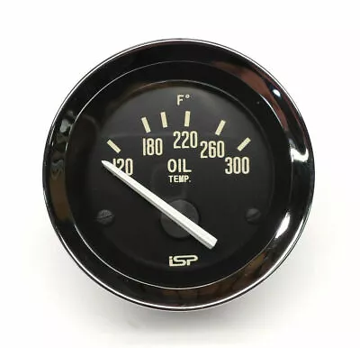 $65 • Buy Vw Type Isp 3 Series Black 300° Oil Temp Gauge 2-1/16 Bug Bus Ghia Super Beetle
