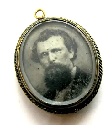 Vintage Mid 19th Century Mourning Locket Pendant • $88