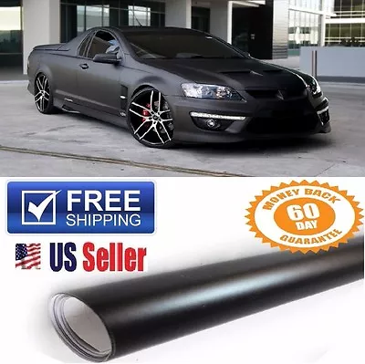 PREMIUM 12 X60  Matte Flat Black Vinyl Wrap Sticker Decal Paint Protection Film • $12.99