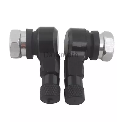 Black CNC Aluminum Motorcycle 90 Degree 11.3mm Wheel Tire Stem Tubeless Valve • $8.54