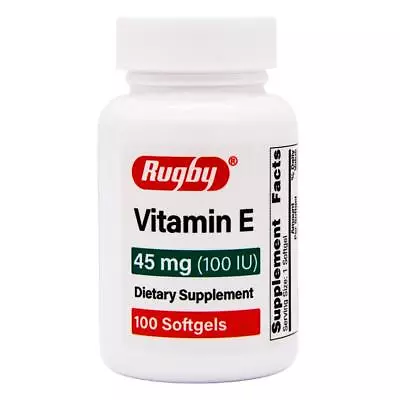 Rugby Vitamin E Dietary Supplement 45 Mg 100 IU - 100 Softgels • $8.49